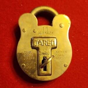Vintage TARET Solid Brass Padlock